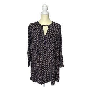 Earthbound Trading Co. Lightweight Viscose Floral Trapez Dress Women's Size S